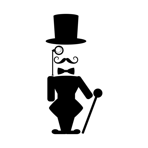 Old school gentleman with monocle character design by SooperYela