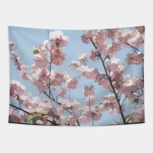 Pastel Cherry Blossoms Tapestry