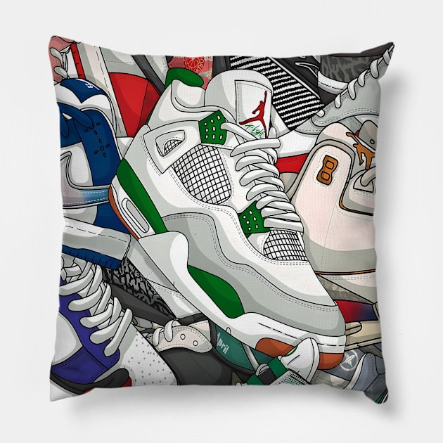 patterns all checklist shoes 1 Pillow by rajibdeje@gmail.com