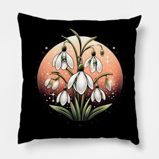 Spring Snowdrop - Spring vlowers Pillow