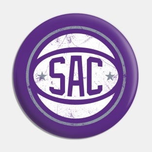 Sacramento Retro Ball - Purple Pin