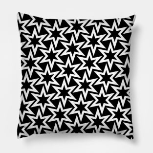 Black and white star pattern. Pillow