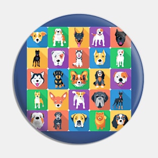 Seamless background with dogs Pin