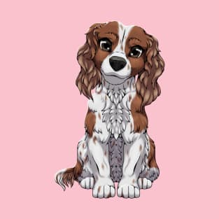 Red and white Cocker Spaniel cute puppy T-Shirt