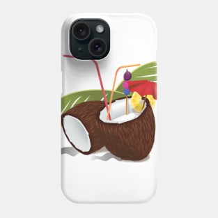 Tropical Coconut Drinks Phone Case