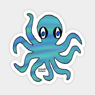 Blue Green Octopus (dark) Magnet