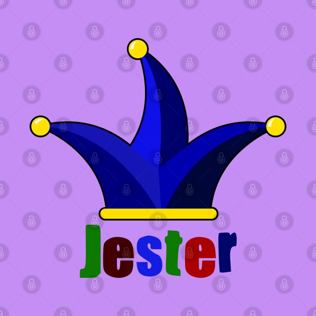 Jester with jester hat in color blue by SHENNIX