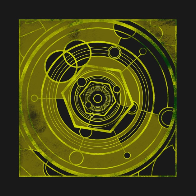 Weathered Clockwork - Yellow (Gallifreyan inspired) by Circulartz