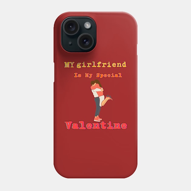 Girlfriend's Charm Tee: Embrace the Magic of Love this Valentine's Day Phone Case by Oasis Designs