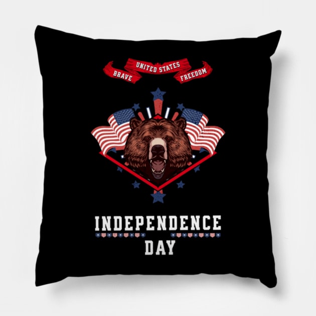 American Grizzly Pillow by L3GENDS