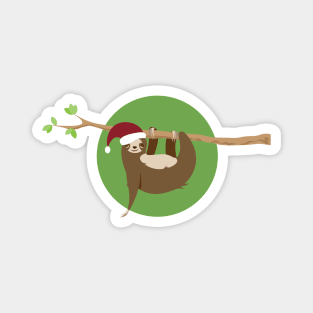 Santa Sloth Magnet