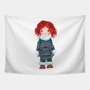 Winter Girl Tapestry