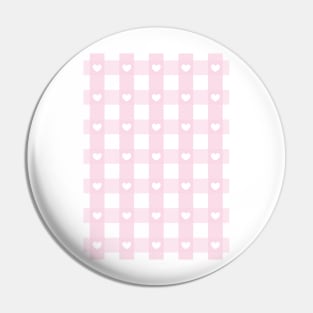 light pink gingham, romantic, gingham hearts, valentines day y2k, girly pink aesthetic Pin