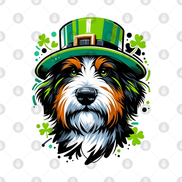 Mini Bernedoodle Celebrates St Patrick's Day by ArtRUs