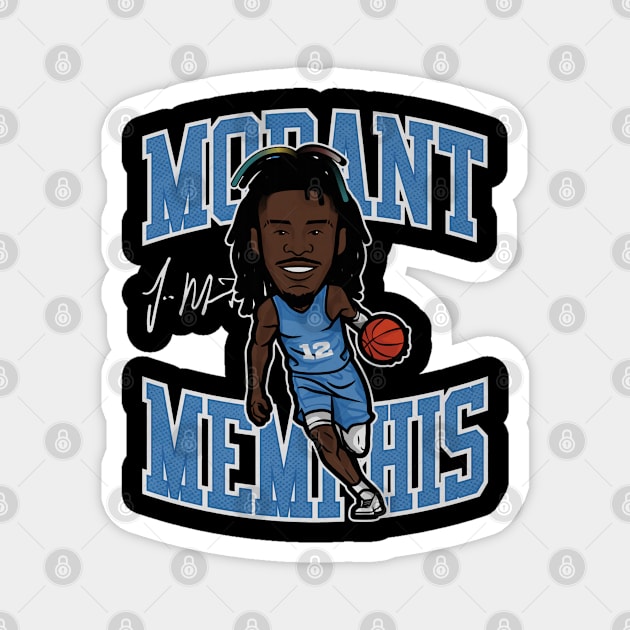 Ja Morant Memphis Toon Magnet by danlintonpro