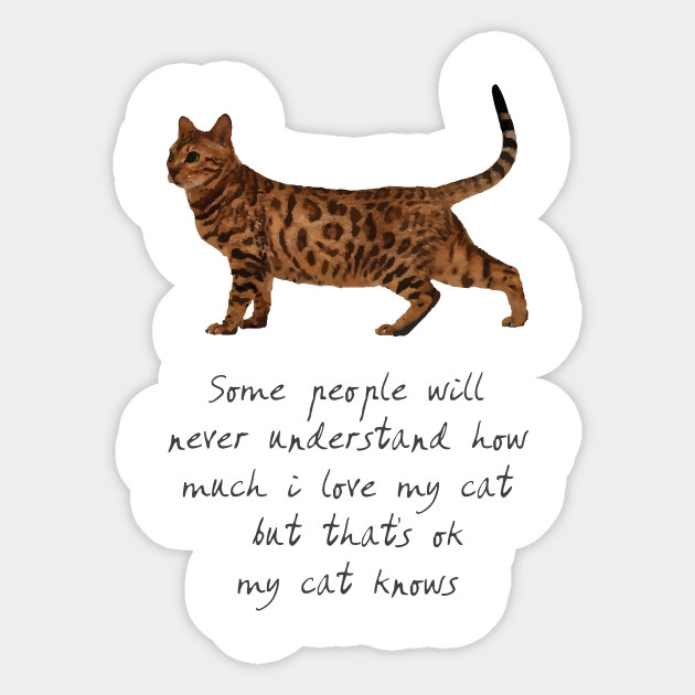 I Love My Cat So Much T Shirt V2 My Cat Knows Sticker