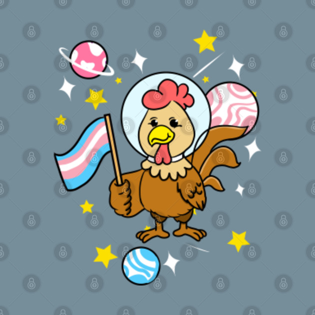 Discover Trans Pride Chicken In Space Transgender - Transgender Pride - T-Shirt