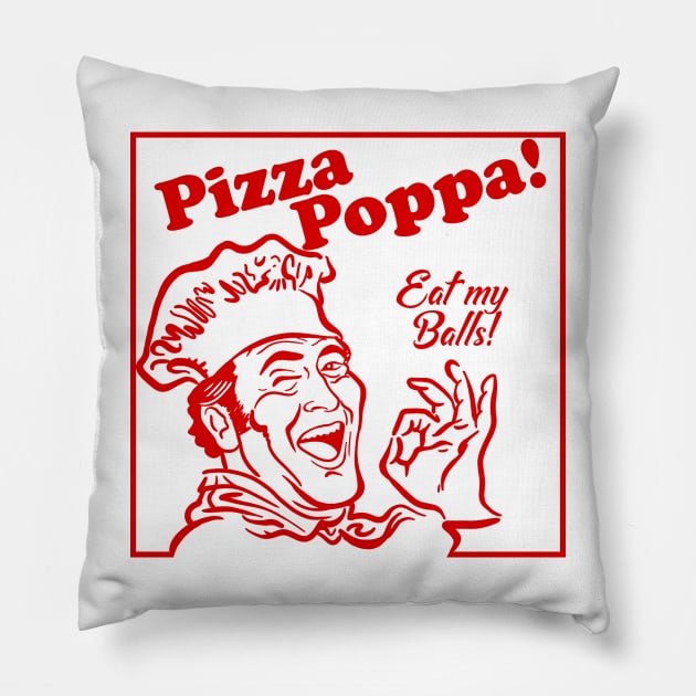 Eat my Pizza Balls Pillow by MarianoSan