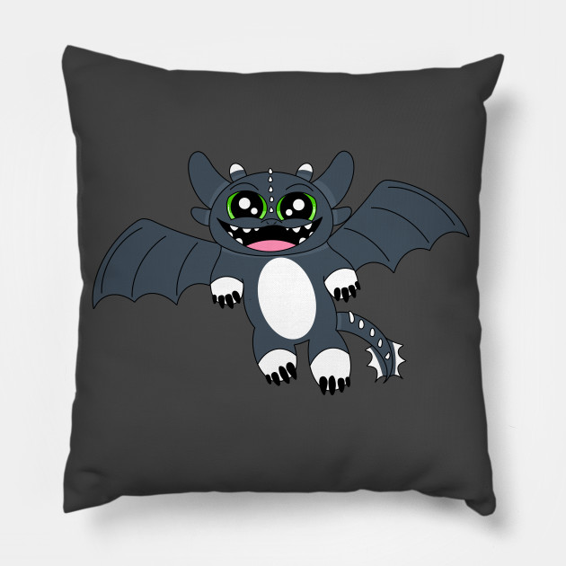 Black And White Night Light Dragon Httyd Pillow Teepublic Uk