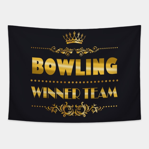 Bowling Winner Team Tapestry by Foxxy Merch