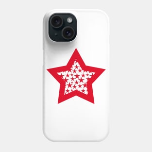 Red stars on white Phone Case