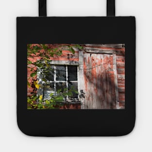 barn window and door Tote