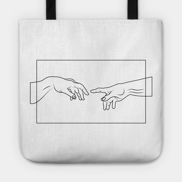 Da Vinci Creation Hands Aesthetic Aesthetic Tote Teepublic