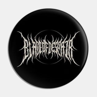 Blade Of Despair Metal Logo Pin