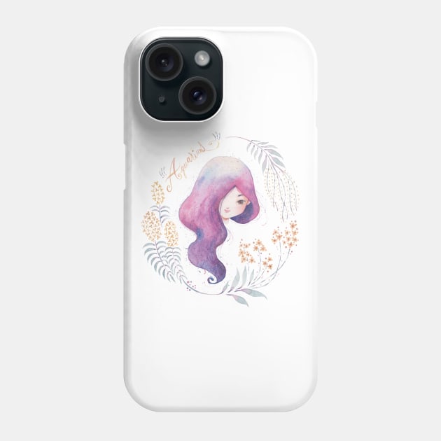 Zodiac - Aquarius Phone Case by Thitika