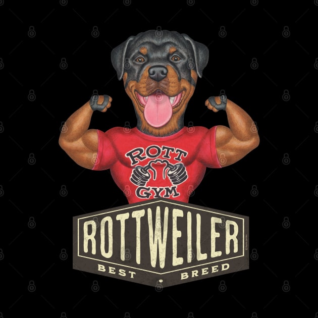 Rottweiler Best Breed Hexagon by Danny Gordon Art