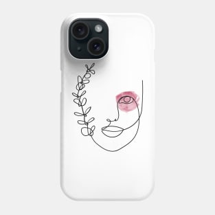 Line Art Face Phone Case