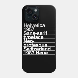 Helvetica TYPO FACTS Phone Case