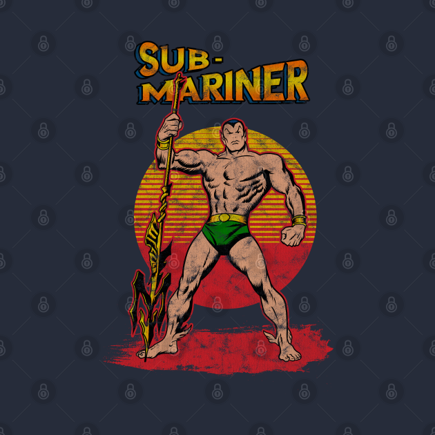 Vintage Namor sunset - Sub Mariner - T-Shirt