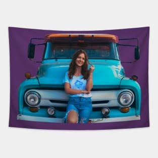 All a Country Girl Needs is a Smile and a Pickup Truck Tapestry