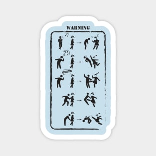 Street harassment - Warning black pictograms Magnet