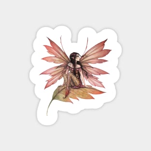 Autumn Drifting Fairy Fantasy Art Magnet