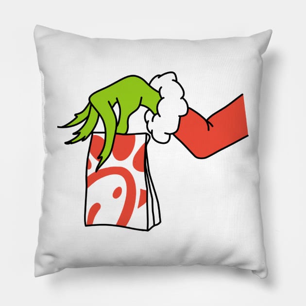 grinch chick fil a Pillow by kennaplate