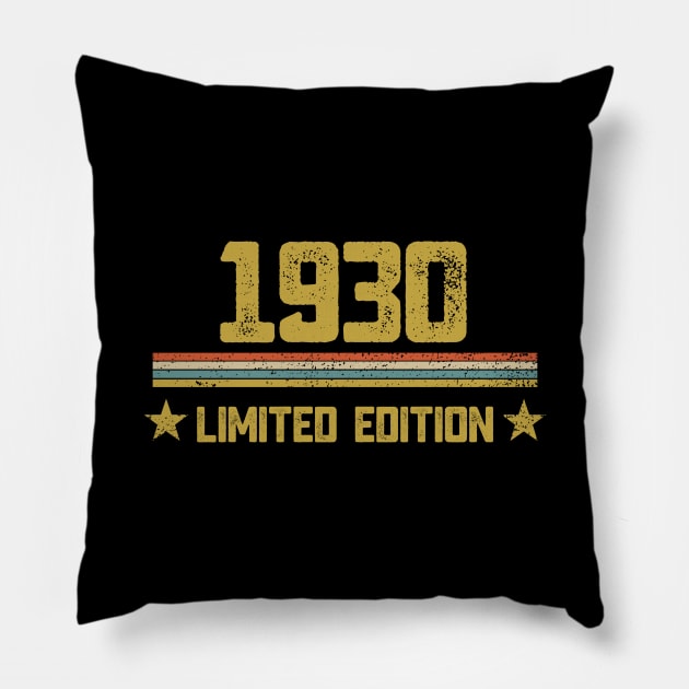 90th Birthday Born In 1930 Pillow by Aliaksandr