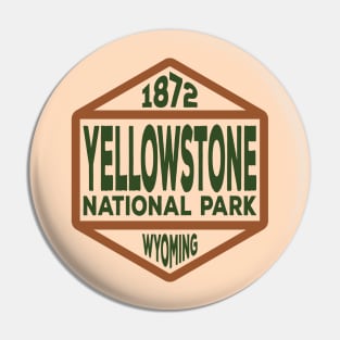 Yellowstone National Park Wyoming badge Pin