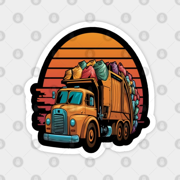 Garbage Truck Magnet by Pixel Threads 