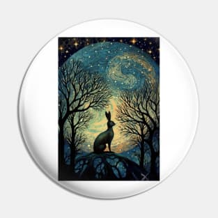 Hare, Pagan Hare, Pagan Art, Moon, Animal, Pin