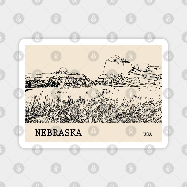 Nebraska USA Magnet by Lakeric