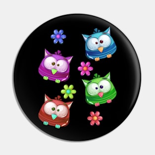 Funny Cartoon BIRDS Pin