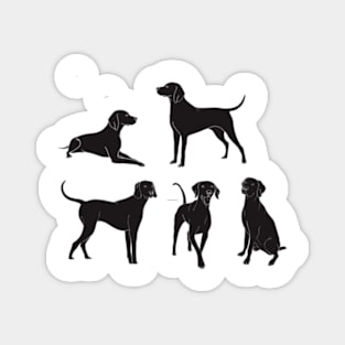 German dog silhoutte art design #5 Magnet