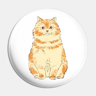 Fluffy cat Pin