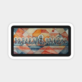 Jesus Christ and disciples at Last supper Magnet