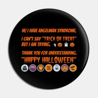 Happy Halloween - Angelman Syndrome Pin