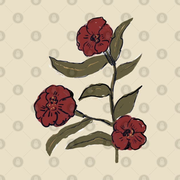 Red Florals. by Britt Does Design