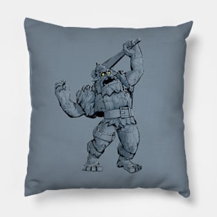 Petrified by Super Science! Pillow