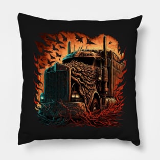 Semi Truck from Hell Pillow